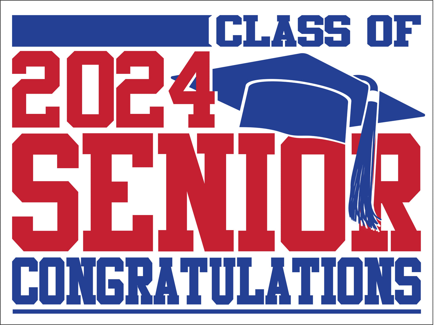 2024 Standard Senior Sign - No Photo