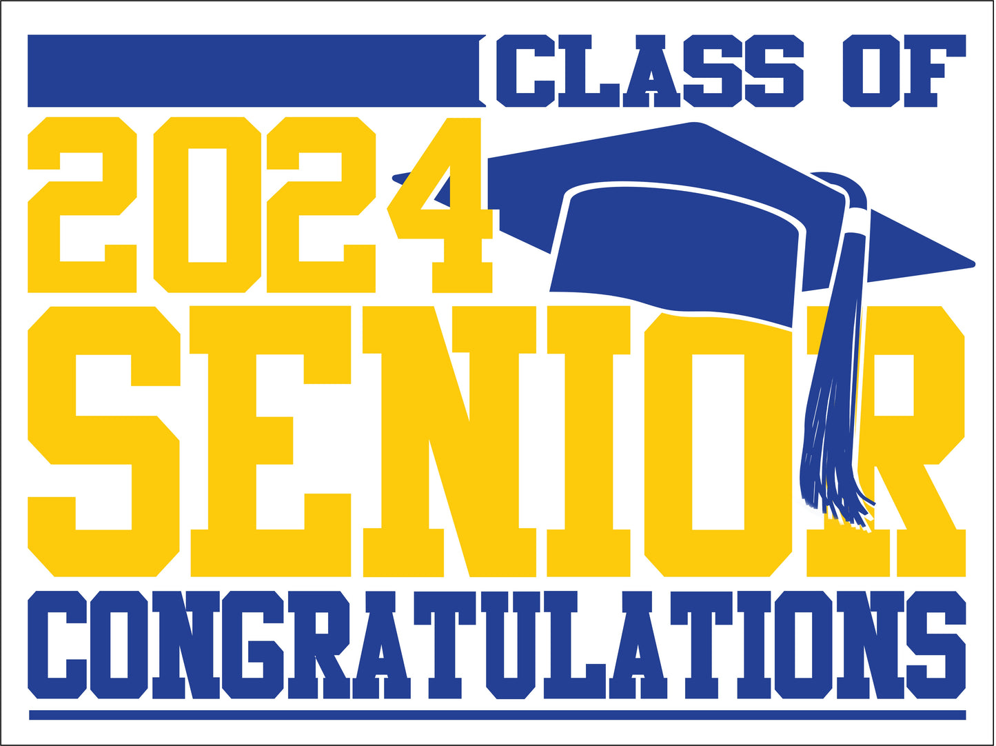 2024 Standard Senior Sign - No Photo