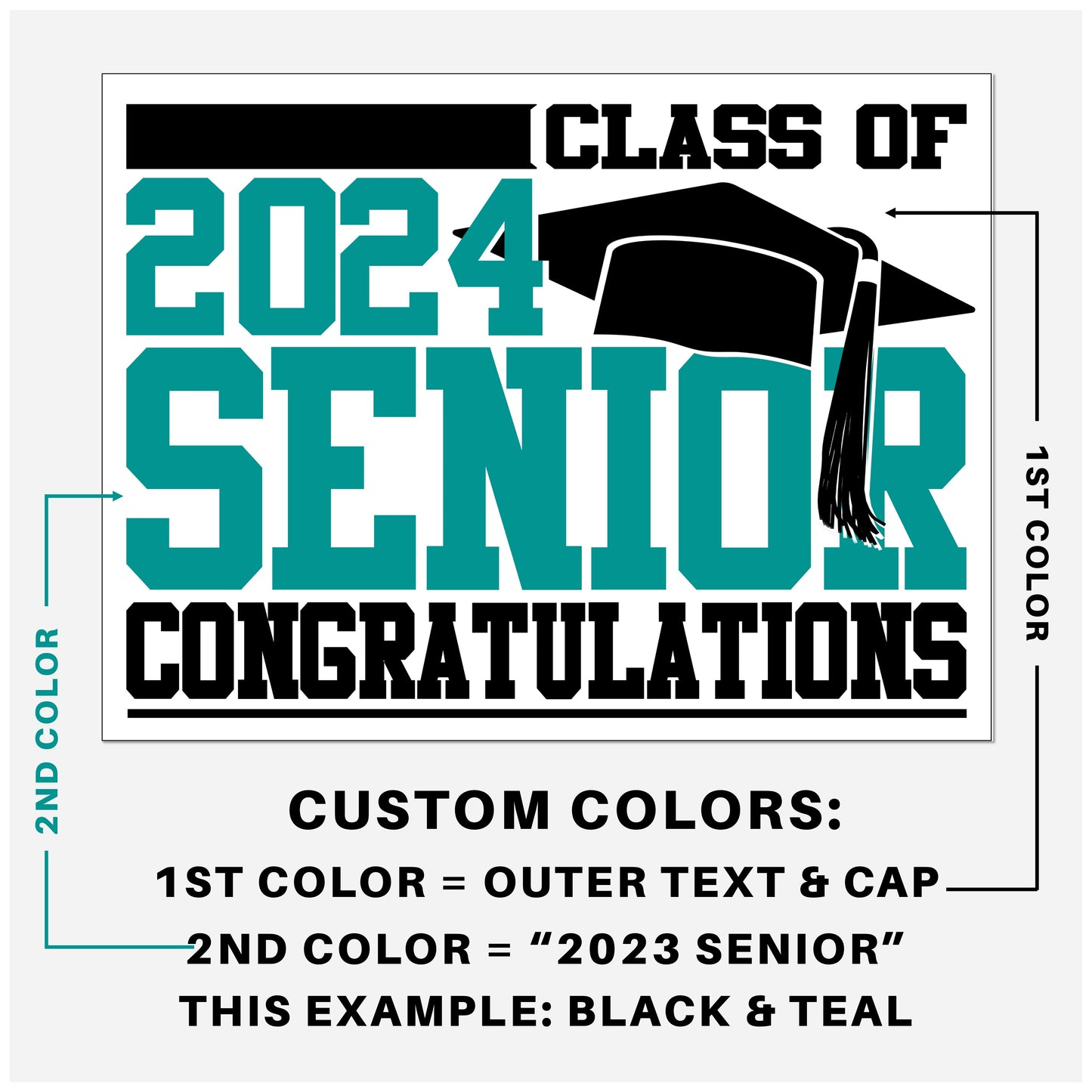 2024 Standard Senior Sign - No Photo